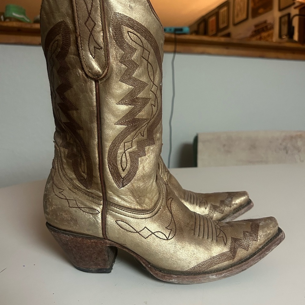 Old Gringo Gold Metallic Cowboy Boots